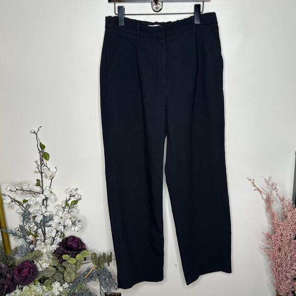 ABERCROMBIE & FITCH Sloane Tailored Wide Leg Pant Black Sz 31/12 {X52} - Picture 4 of 7